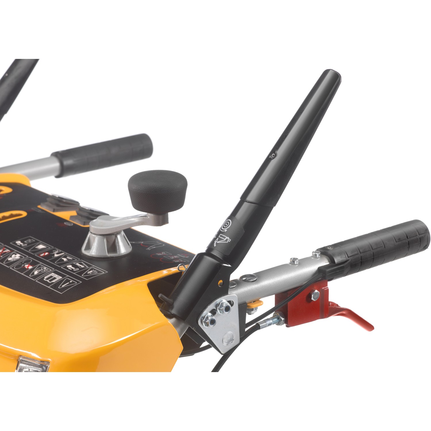 Detailaufnahme: Bedienelemente der Stiga Benzin-Schneefräse ST 6272 P TRAC.