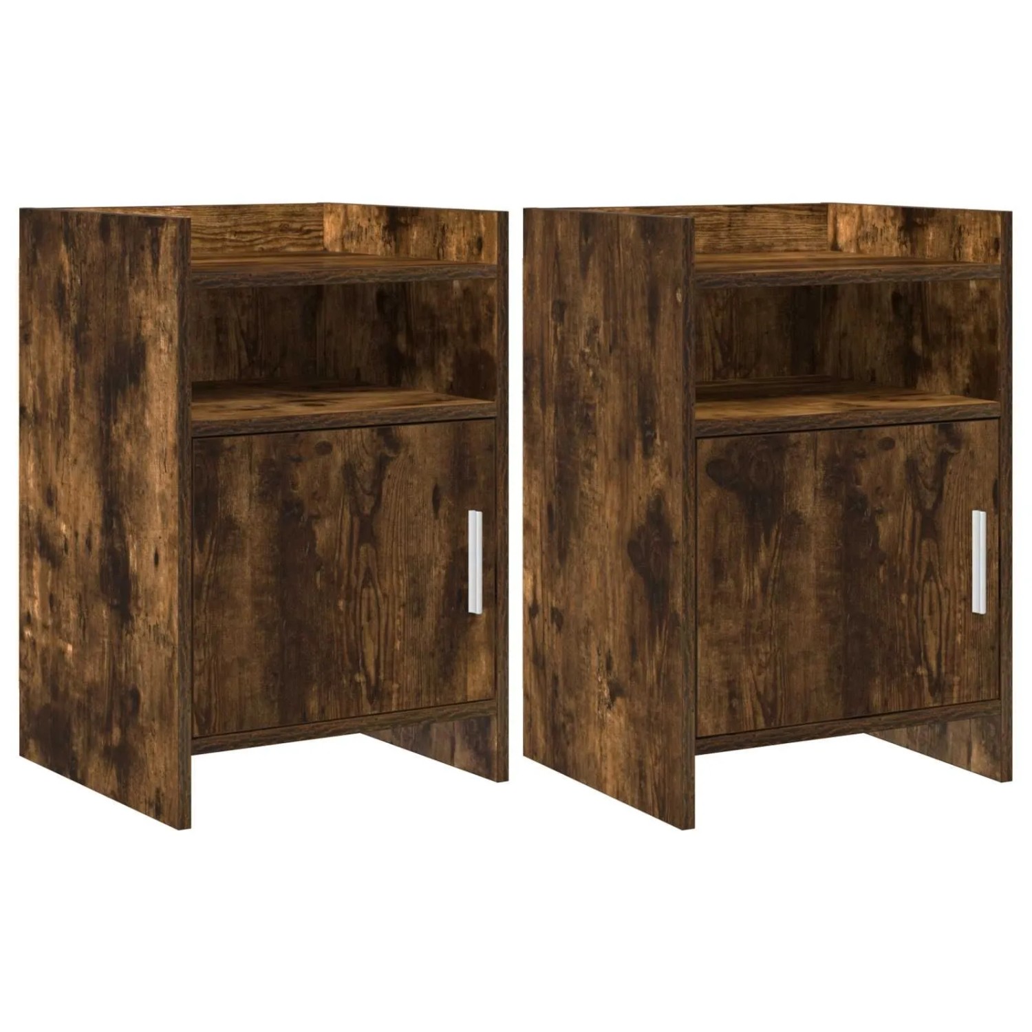 vidaXL Nachttische 2 Stk Geräucherte Eiche 40 x 36 x 60 cm 8011044