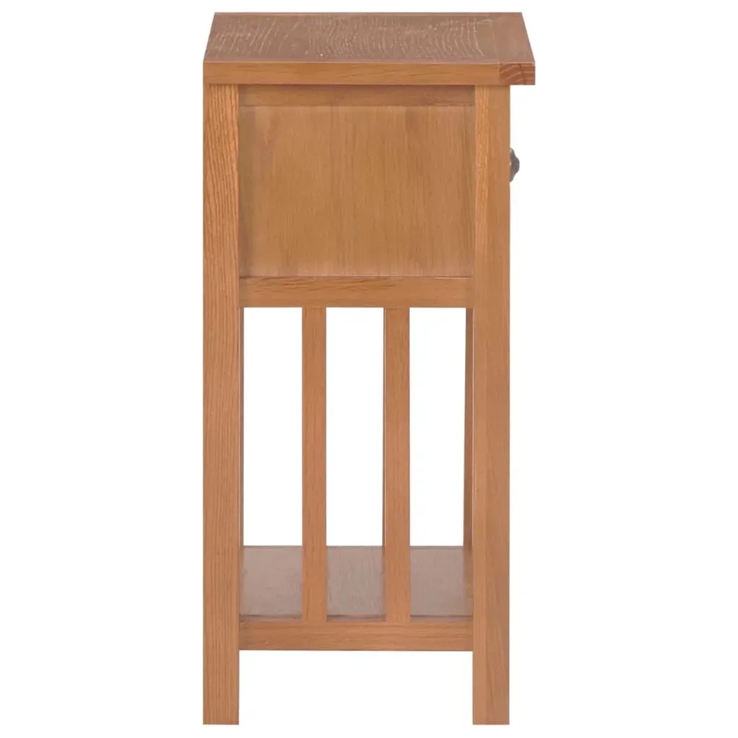 vidaXL Zeitungstisch aus Eiche mit Schublade, Nachttisch aus Massivholz.