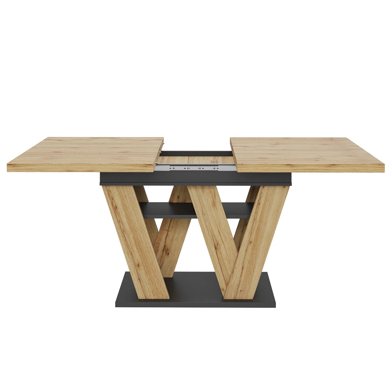 Merax Esstisch 119x158,5x80 cm Holzoptik Ausziehbar W Beine