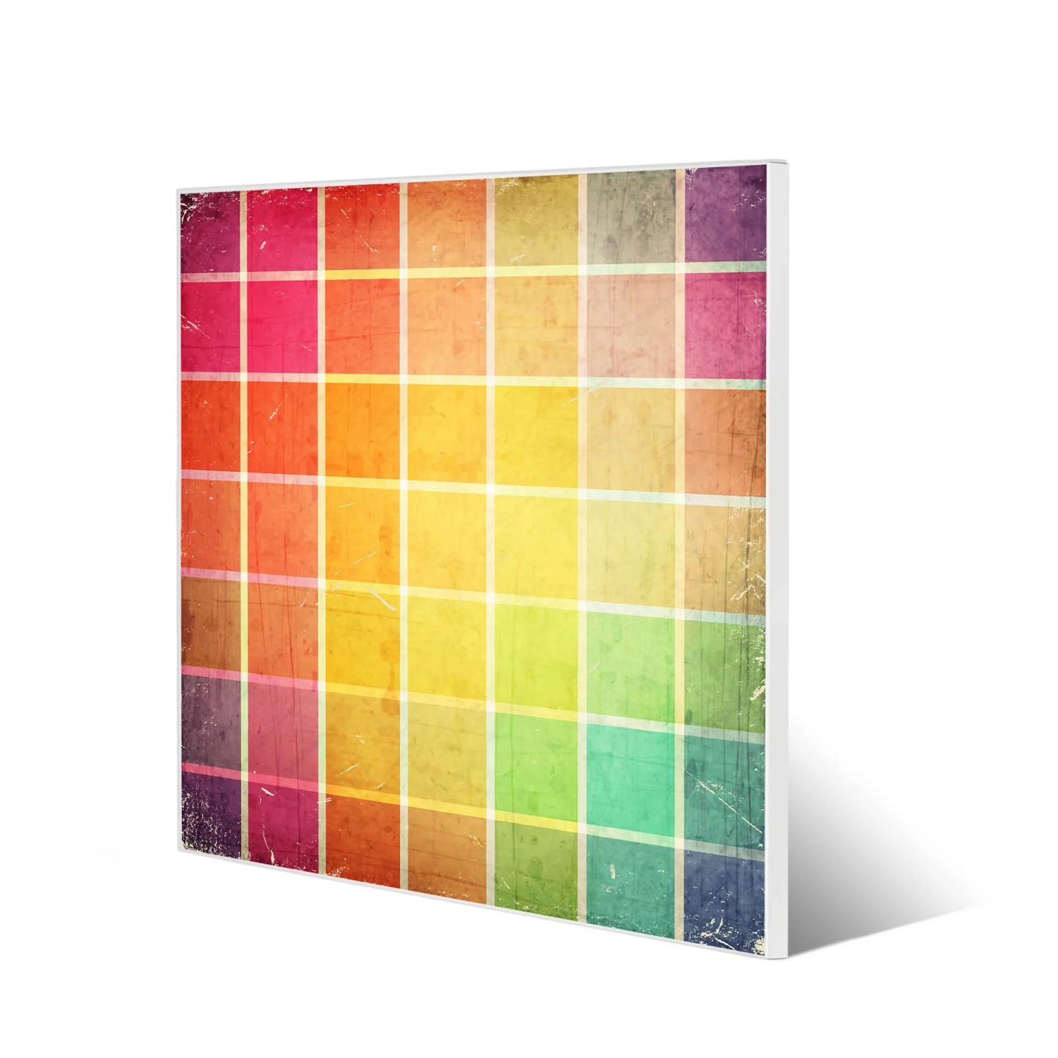 Banjado Glas Magnettafel 45x30 Cm – Magnetwand Als Memoboard, Graue Planken-Optik, Für Küche, Büro & Kinderzimmer
