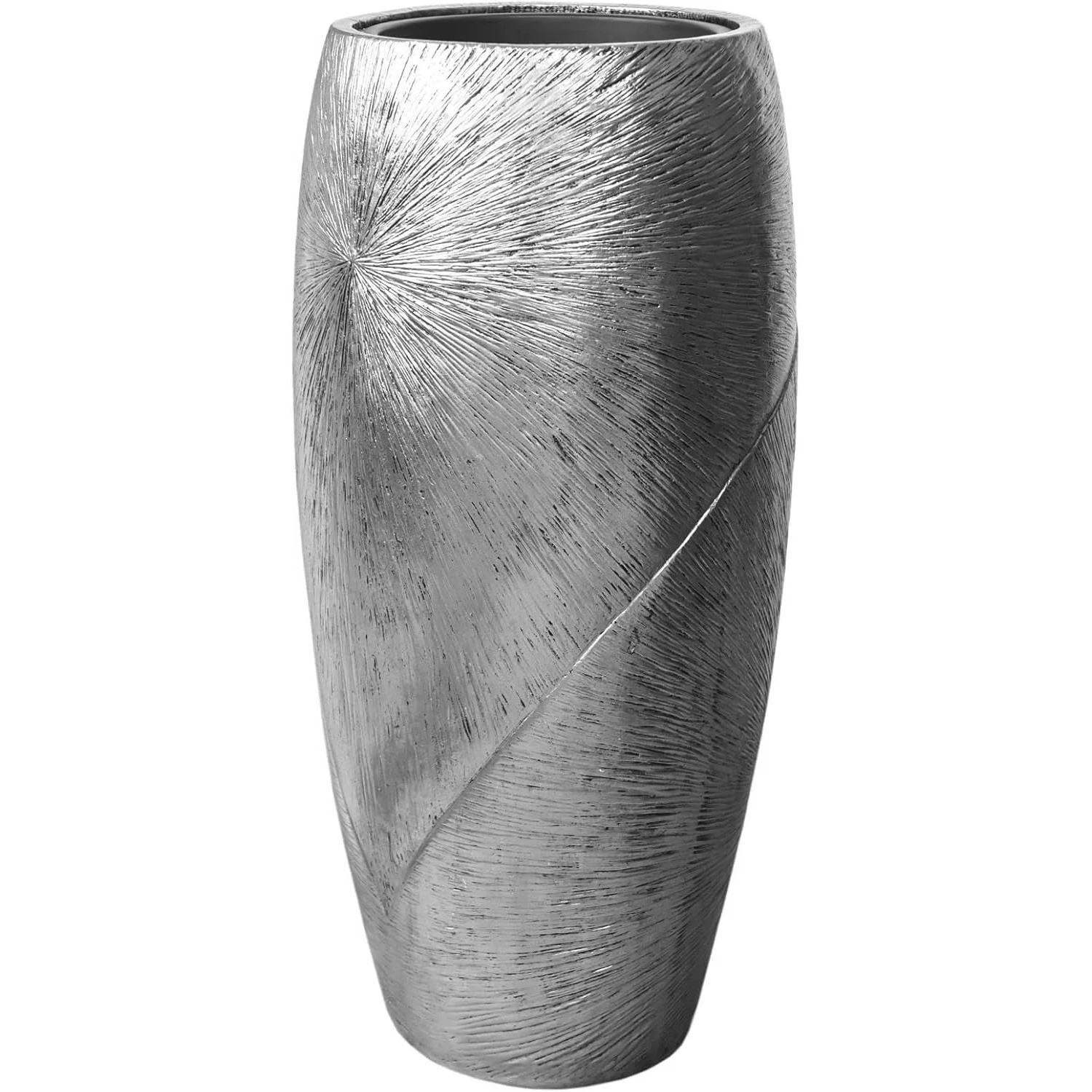 Vivanno Bodenvase Royal 33 cm x 33 cm x 73 cm Solissilber