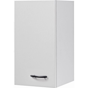 Flex-Well Wito Küchen-Hängeschrank, 30 cm, weiß, mit Bügelgriff in Edelstahl-Optik.