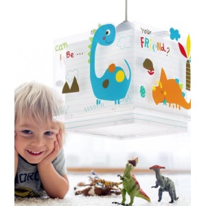 Dalber KinderDeckenlampe Dinosaurier mit bunten Dino-Motiven für das Kinderzimmer.