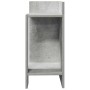 vidaXL Beistelltisch Betongrau mit 2 Ablagen, modernem Design aus Holzwerkstoff.