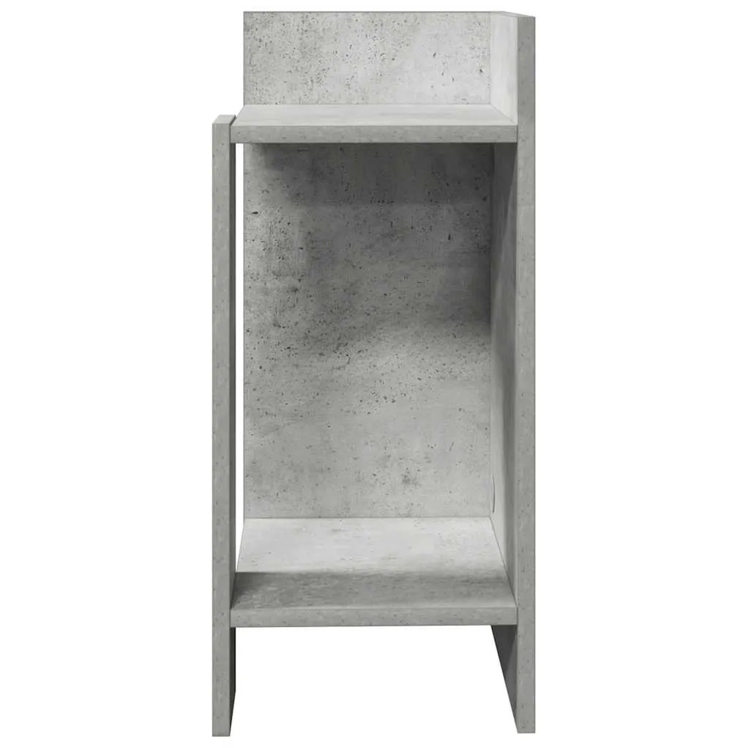 vidaXL Beistelltisch Betongrau mit 2 Ablagen, modernem Design aus Holzwerkstoff.