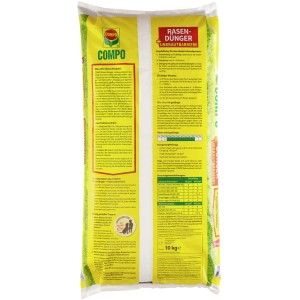 Sack Compo Rasendünger + Unkrautbarriere, 10 kg. Rasenpflege für einen dichten, grünen Rasen.