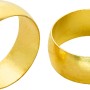 Zwei Messing Klemmringe, Ø 18 mm, für Klemmfittings zur Verbindung von Kupferrohren.