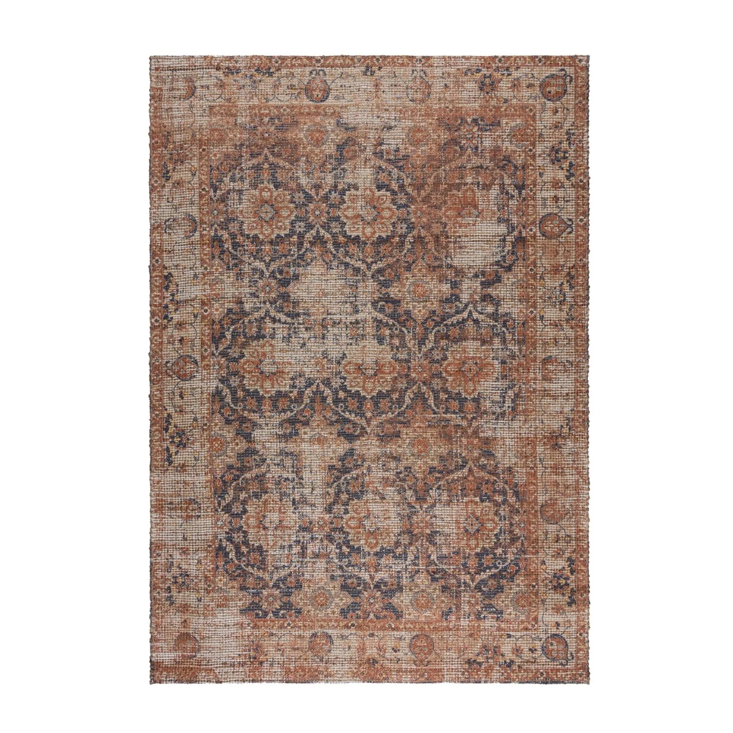 Flair Rugs Kurzflorteppich Miley Jute 160 cm x 230 cm Mehrfarbig