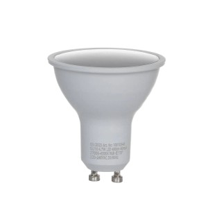 Weiße LUUMR LED GU10 Smart Leuchtmittel aus Kunststoff. Dimmbar, RGBW, WLAN-fähig.