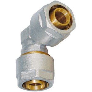 Handwerk Klemmring-Winkel 90° für Heizungsinstallation, 16 mm, Messing.