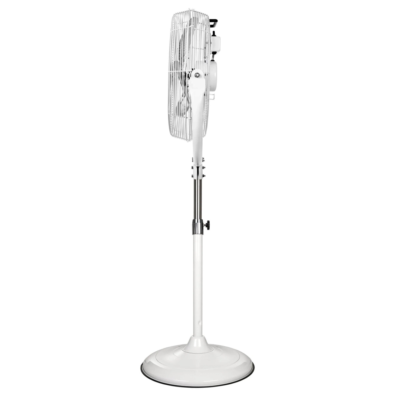CASAFAN Industrie Standventilator SPEED2PROTECT Safeline IP44, weiß, mit Schutzgitter und verstellbarer Höhe.