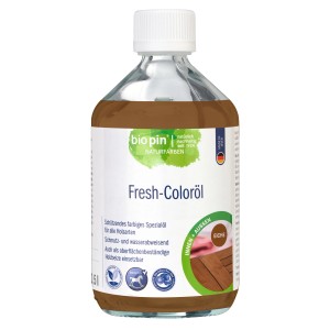 biopin Holz-Coloröl Eiche im Gebinde: Holzöl für Innen & Außen, schmutz- und wasserabweisend.