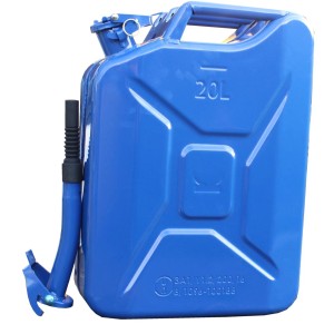 TRUTZHOLM 3x Metallkanister 20l mit Ausgießer Dunkelblau