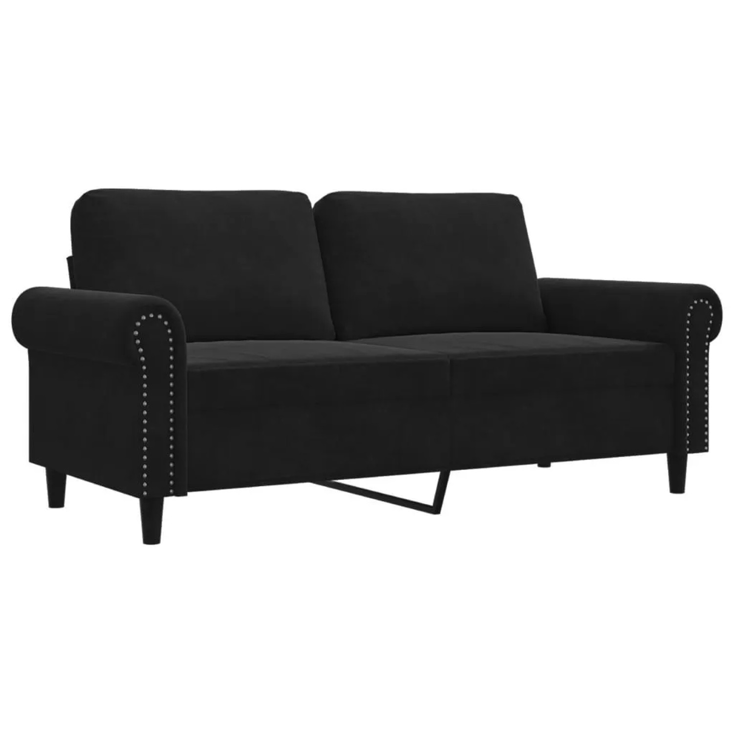 vidaXL 2-Sitzer-Sofa Schwarz 140 cm Samt 359534 günstig online kaufen