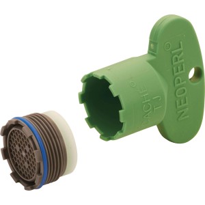 Strahlregler Caché Honeycomb PCA M18,5 mit grünem Montageschlüssel.