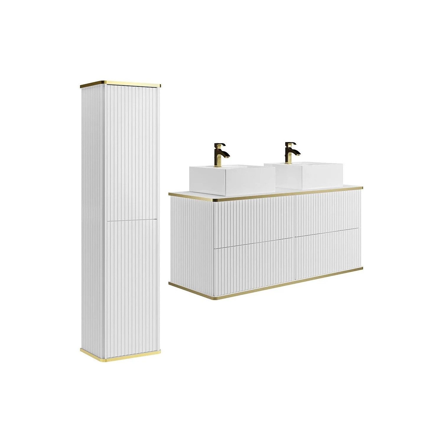 Vente-unique Badmöbel-Set Keliza Weiß 120 cm