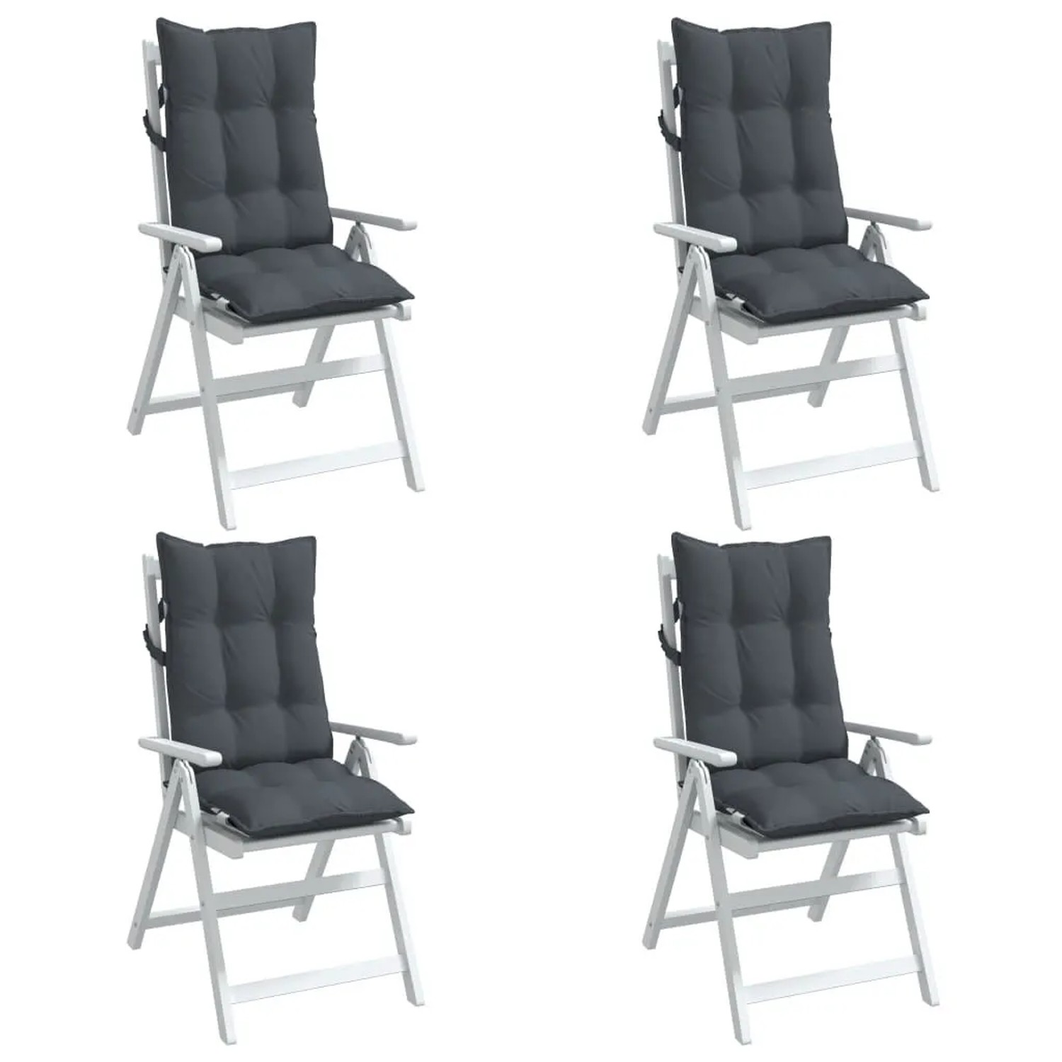 vidaXL Hochlehner-Auflagen 4 Stk Anthrazit Oxford-Gewebe 377603_4