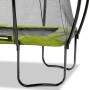 Detailaufnahme: Grünes EXIT Silhouette Gartentrampolin 153x214cm mit Sicherheitsnetz und Fußschutzsystem.