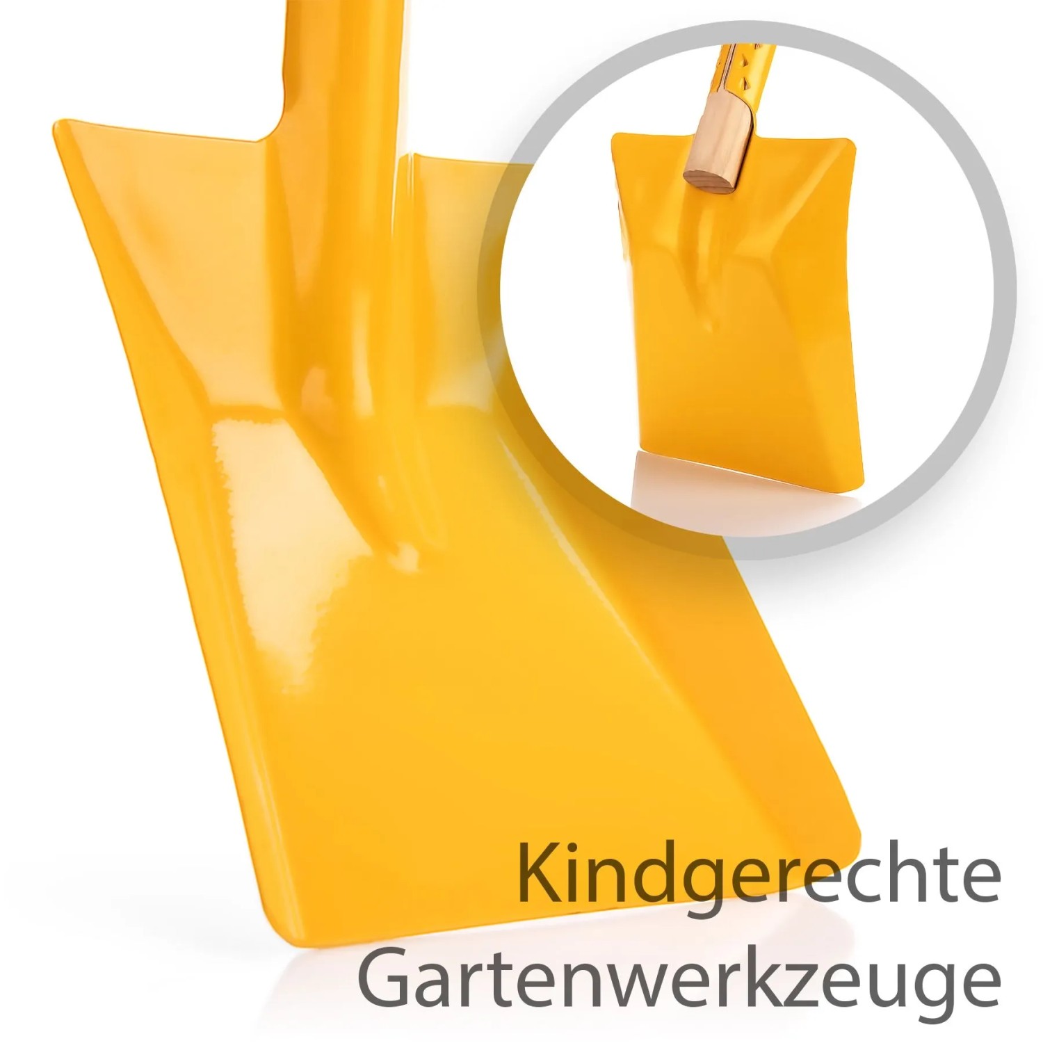 BigDean Kinder Schaufel Gartenschaufel Kindgerechte Gartengeräte Metallschaufel Mit Stabilem Holz Stiel Kindergartengeräte Gartenwerkzeuge Für_4