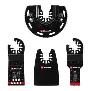 Einhell Multitool-Set, 4-teilig: Sägeblätter und Schaber für Multifunktionswerkzeuge.
