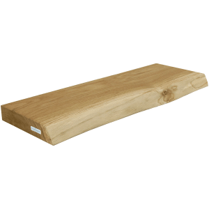 Holz4home Wandregal aus Eiche mit Baumkante, 60cm, Natur. Schweberegal für Wohnzimmer und mehr.