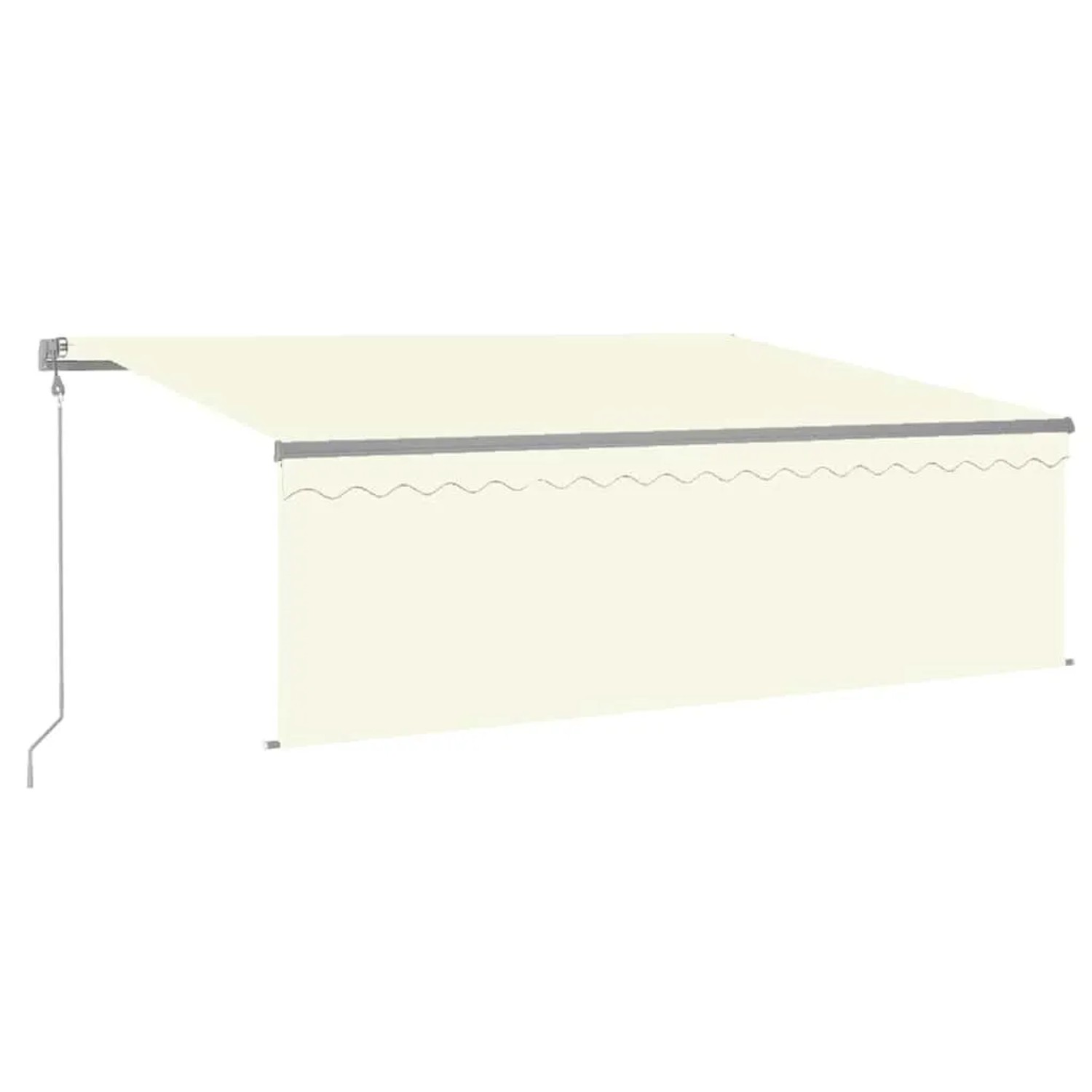 vidaXL Markise Automatisch mit Rollo LED Windsensor 4x3 m Creme 3069432