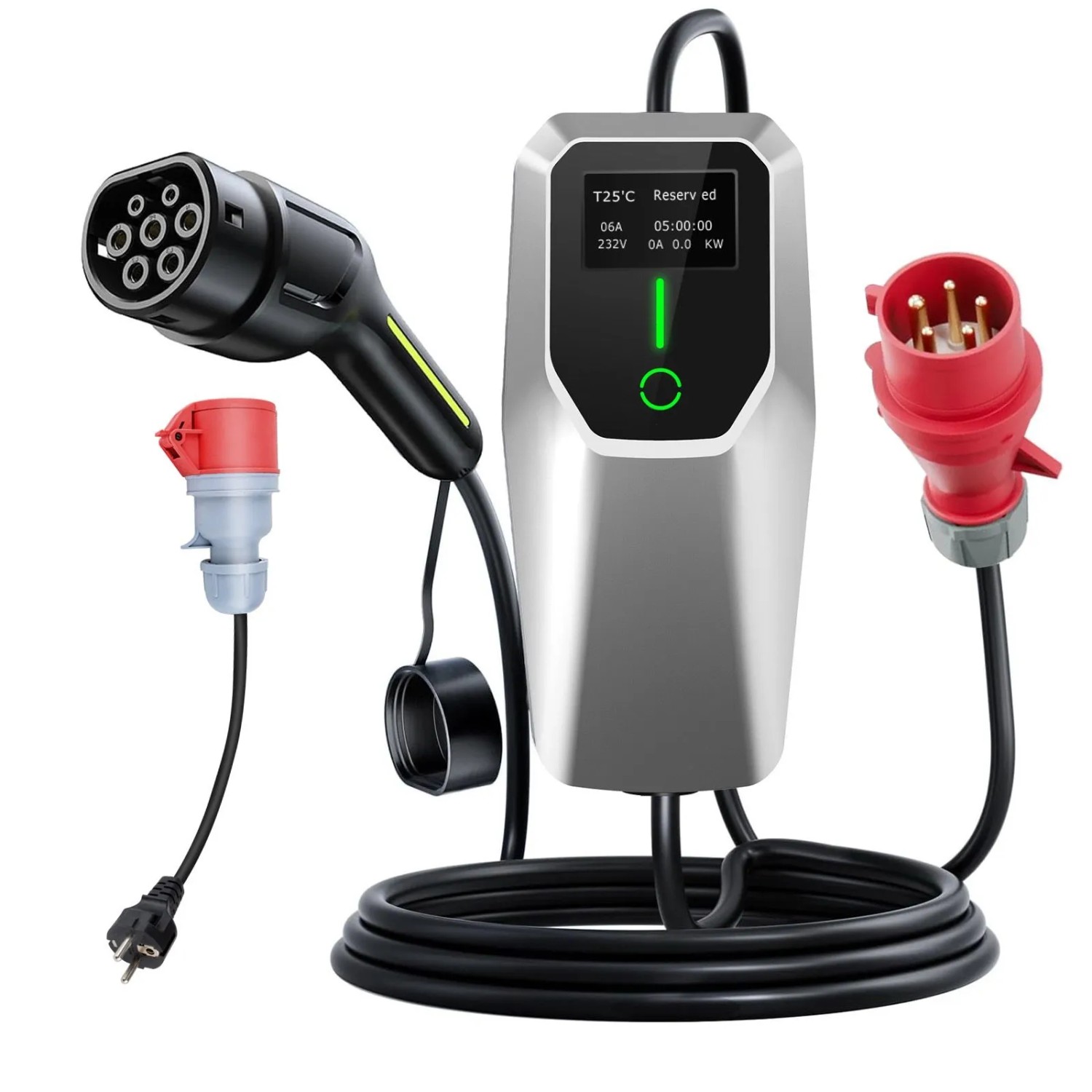 Junsun 11Kw Typ 2 Ladekabel 6-16A 4M 3 Phasig EV Ladegerät