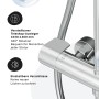 AM.PM Duschsystem X-Joy, Chrom, mit Thermostat. Brausearmatur und Regendusche im Detail.