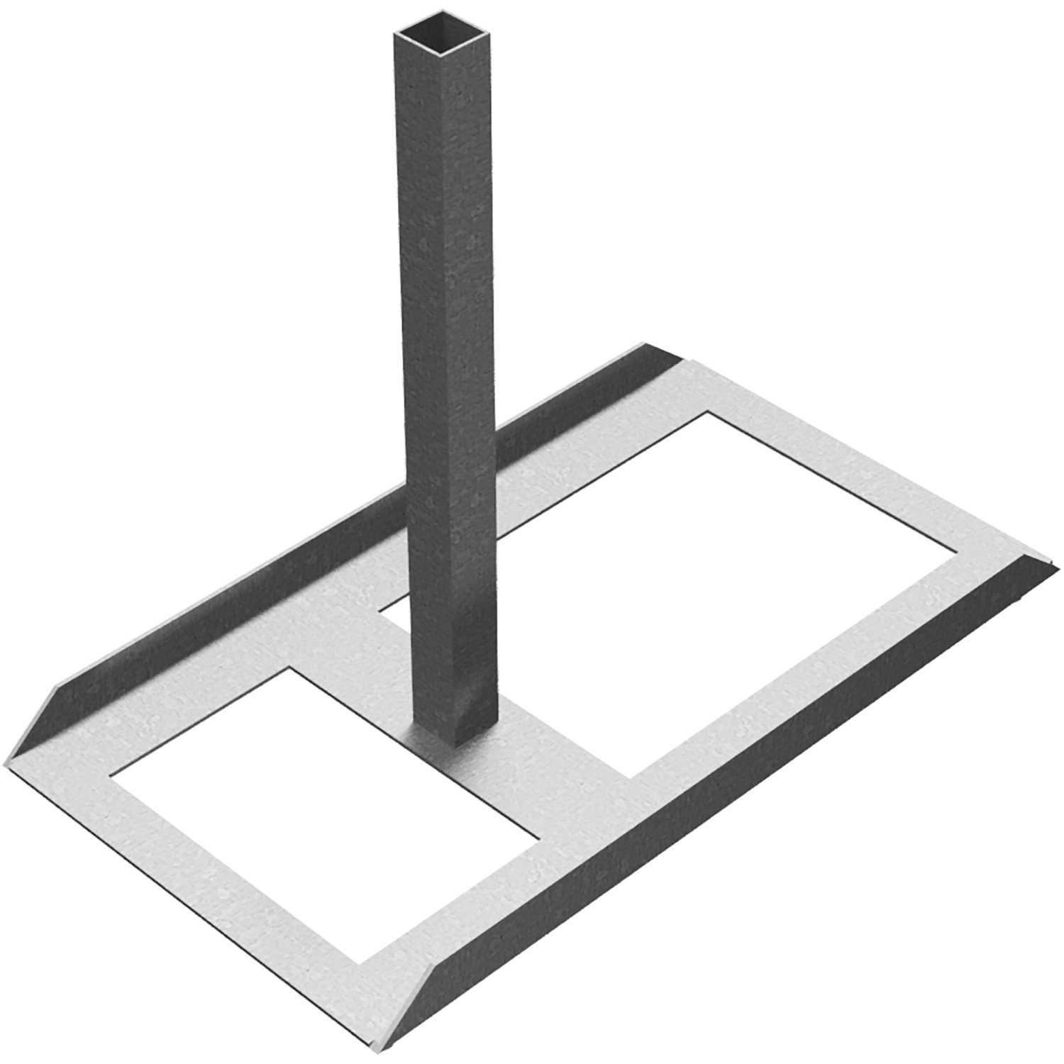 Schake Schilderständer Provinz 40 mm x 40 mm Fußplatten Feuerverzinkt