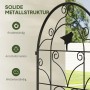 Detailaufnahme: Schwarzes Outsunny Rankgitter 2er Set aus Metall mit Vogelmotiv als Rankhilfe.