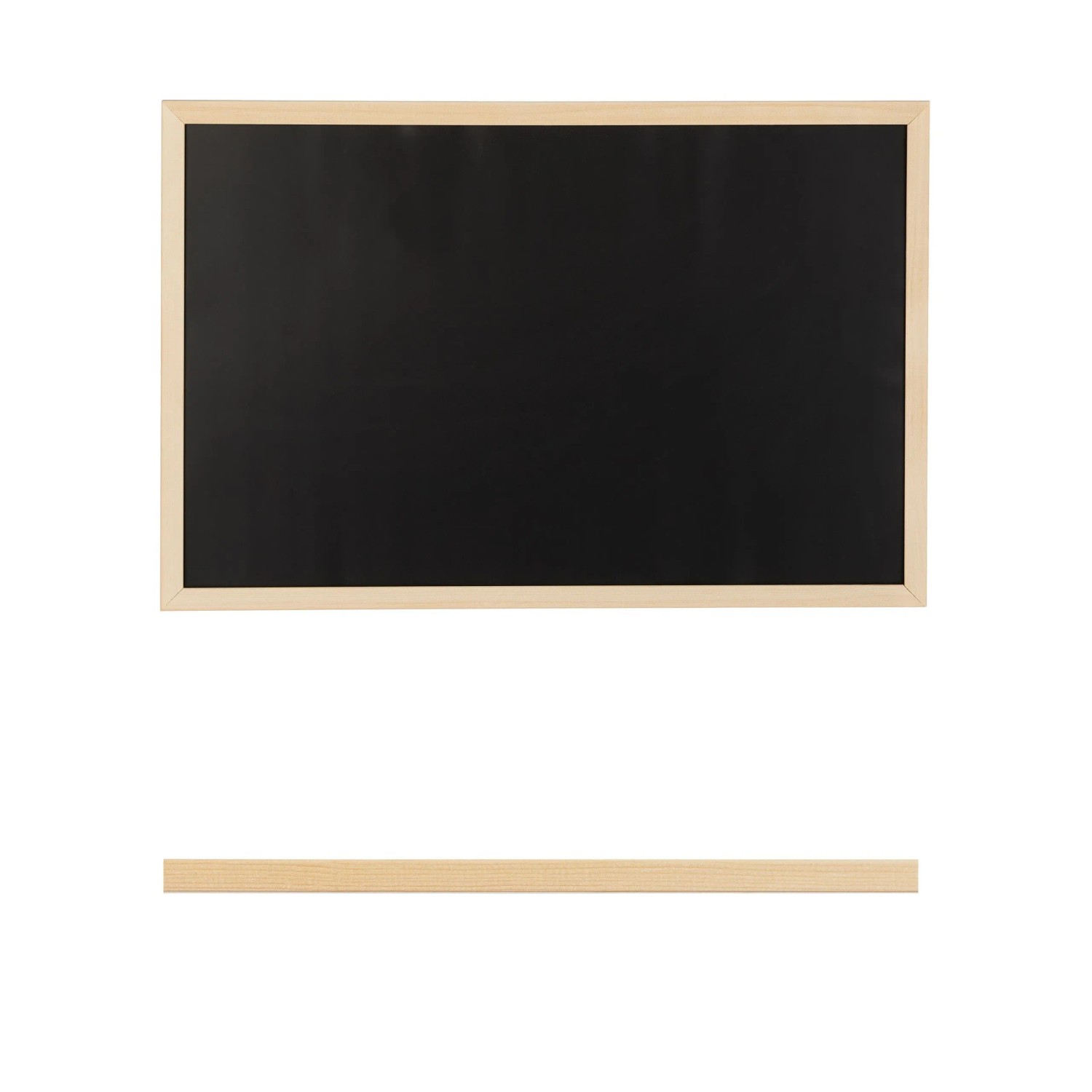 Relaxdays Kreidetafel mit Holzrahmen Kiefernholz Schwarz Abwischbar 40 cm x 60 cm