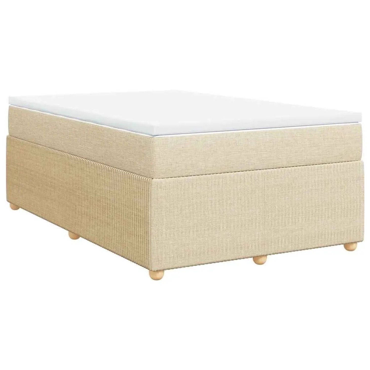 vidaXL Boxspringbett mit Matratze Creme 120x200 cm Stoff 3285565 günstig online kaufen