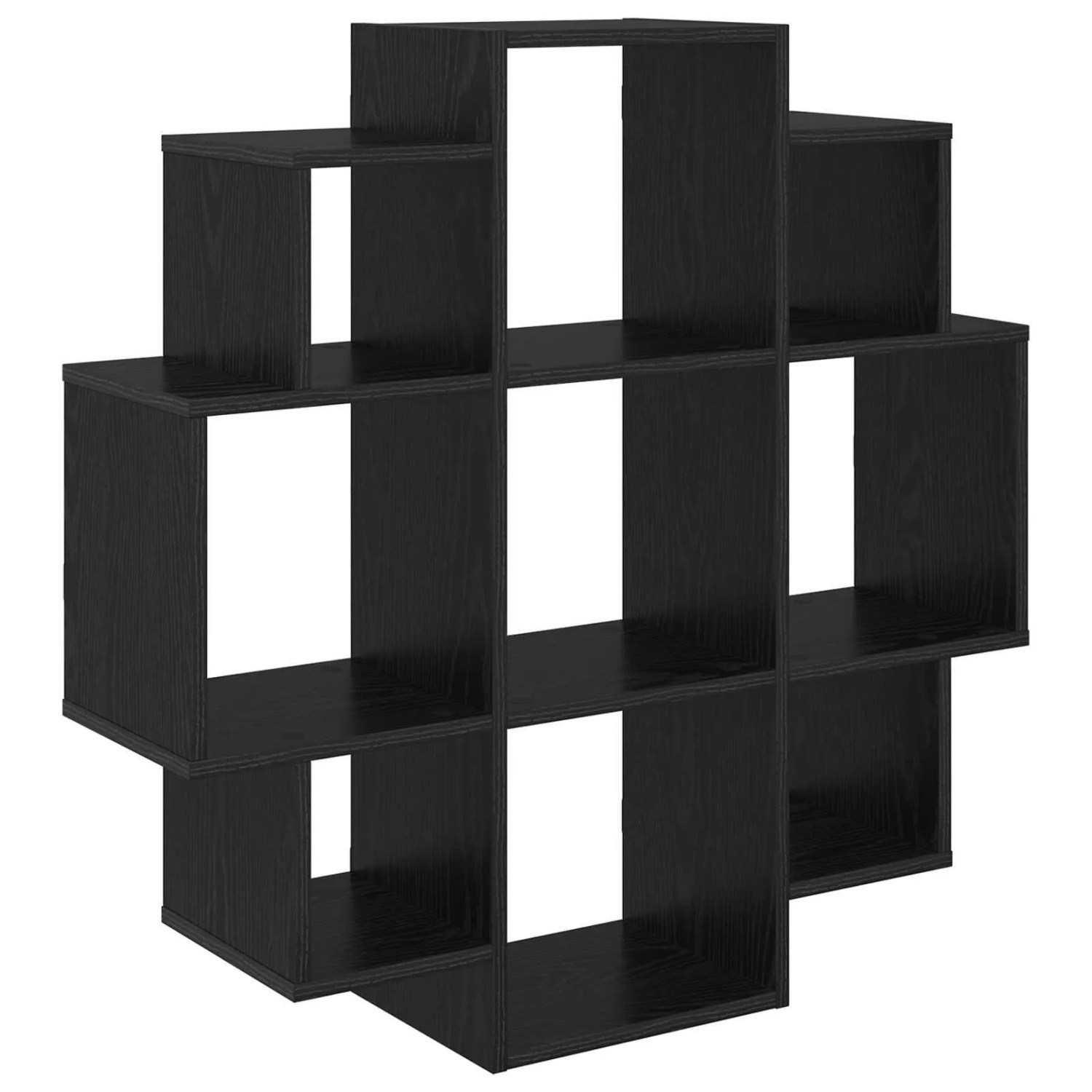 vidaXL Wandregal Schwarze Eiche 90 x 25 x 90 cm Holzwerkstoff 8012173
