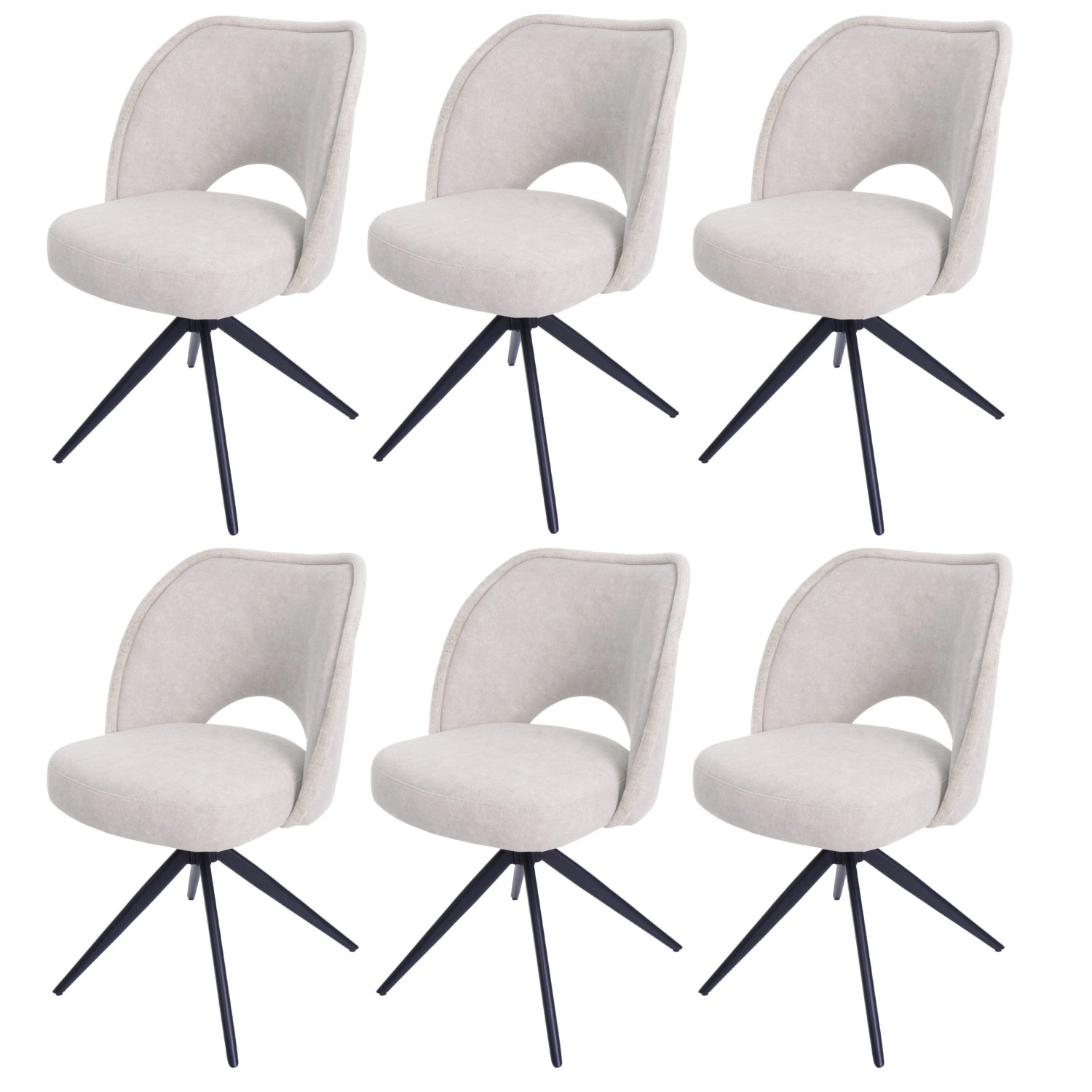 MCW Esszimmerstuhl N72 6er-Set Creme günstig online kaufen