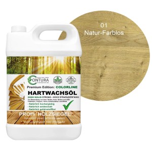Contura Hartwachsöl Colorline Farblos, 2,5L Gebinde für Holzfußböden und Möbel.