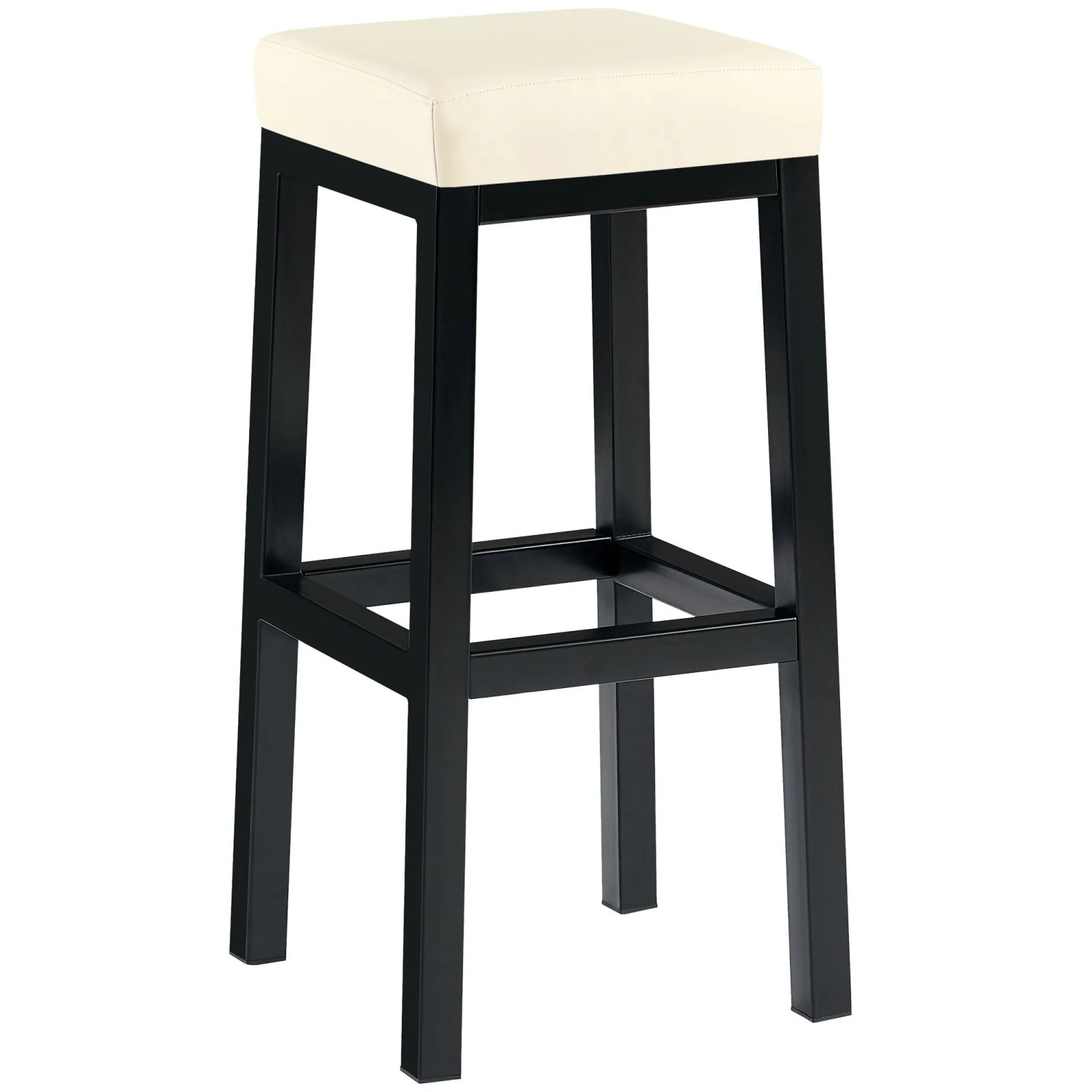 CLP Barhocker Taylor Sitzhöhe 83 cm Metallgestell Schwarz Creme/Kunstleder