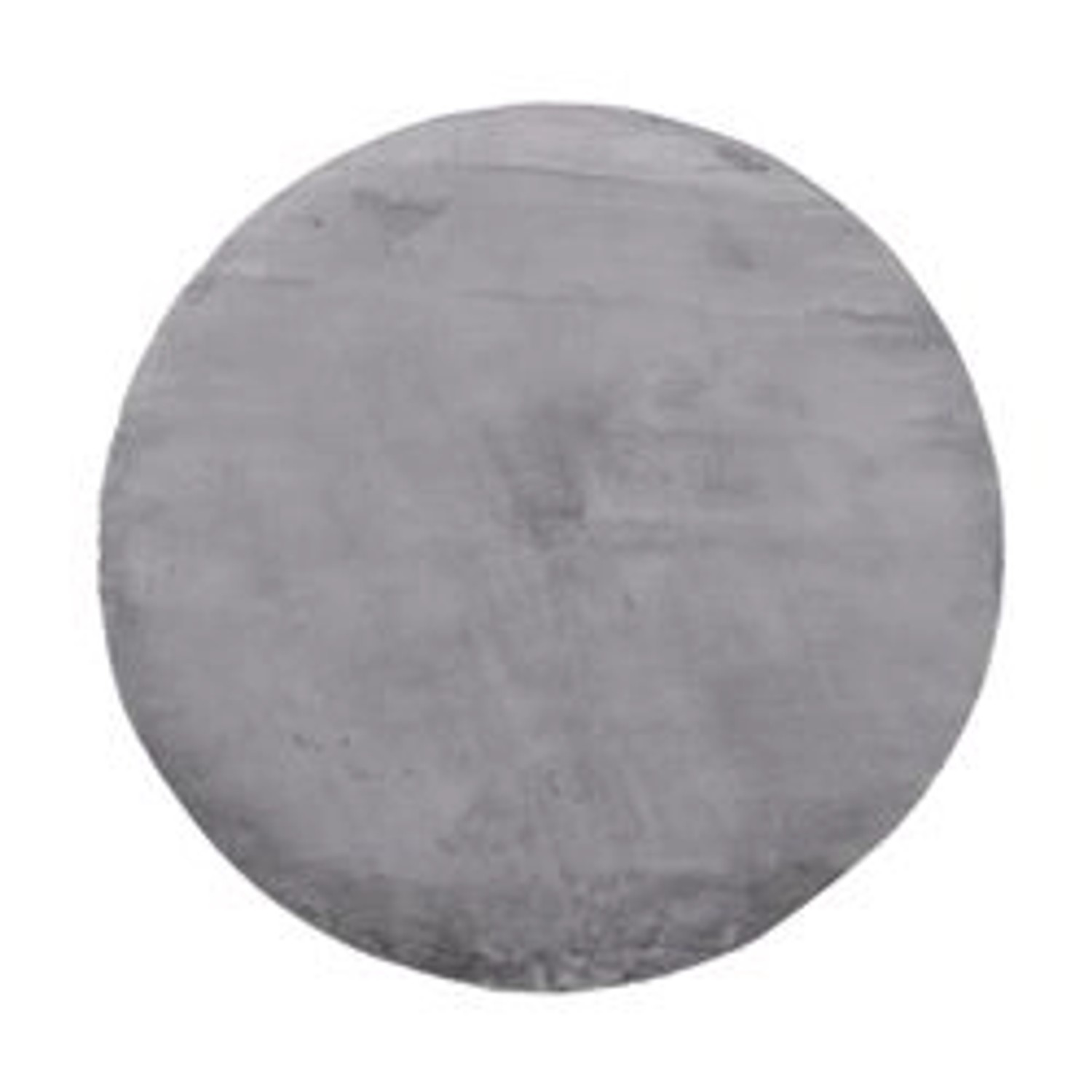 payé Teppich Uni Hochflor Samtweich Rund 120x120 cm Silber günstig online kaufen