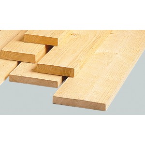 Sägeraues Schalbrett aus Fichte/Tanne, 24x150x3000 mm, für Dachschalung und Verschalungen.