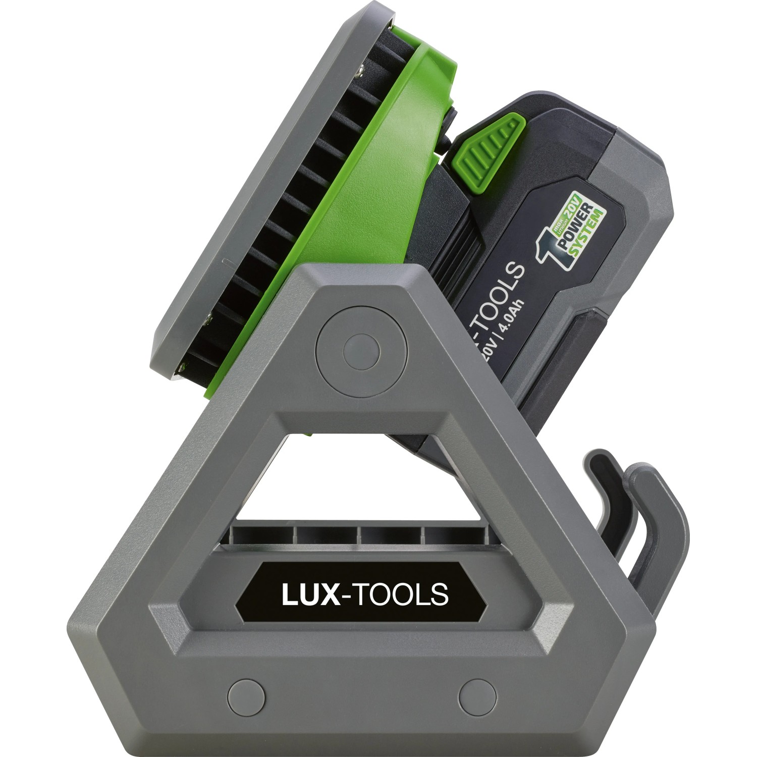 LUX Akku-Arbeitsleuchte 1PowerSystem A-AL-20 Solo, neigbar, mit Akkuaufnahme.