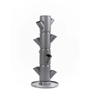 Anthrazitfarbener Gusta Garden Erdbeerturm Sissi Strawberry für 9 Pflanzen.