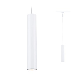 Paulmann URail Pendelleuchte Catalejo, signalweiß, 158,5cm. LED-Schienensystem für Wohnräume und Esstische.