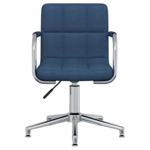 vidaXL Esszimmerstuhl Drehbar Blau Stoff 3088066