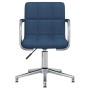 vidaXL Esszimmerstuhl Drehbar Blau Stoff 3088066_2