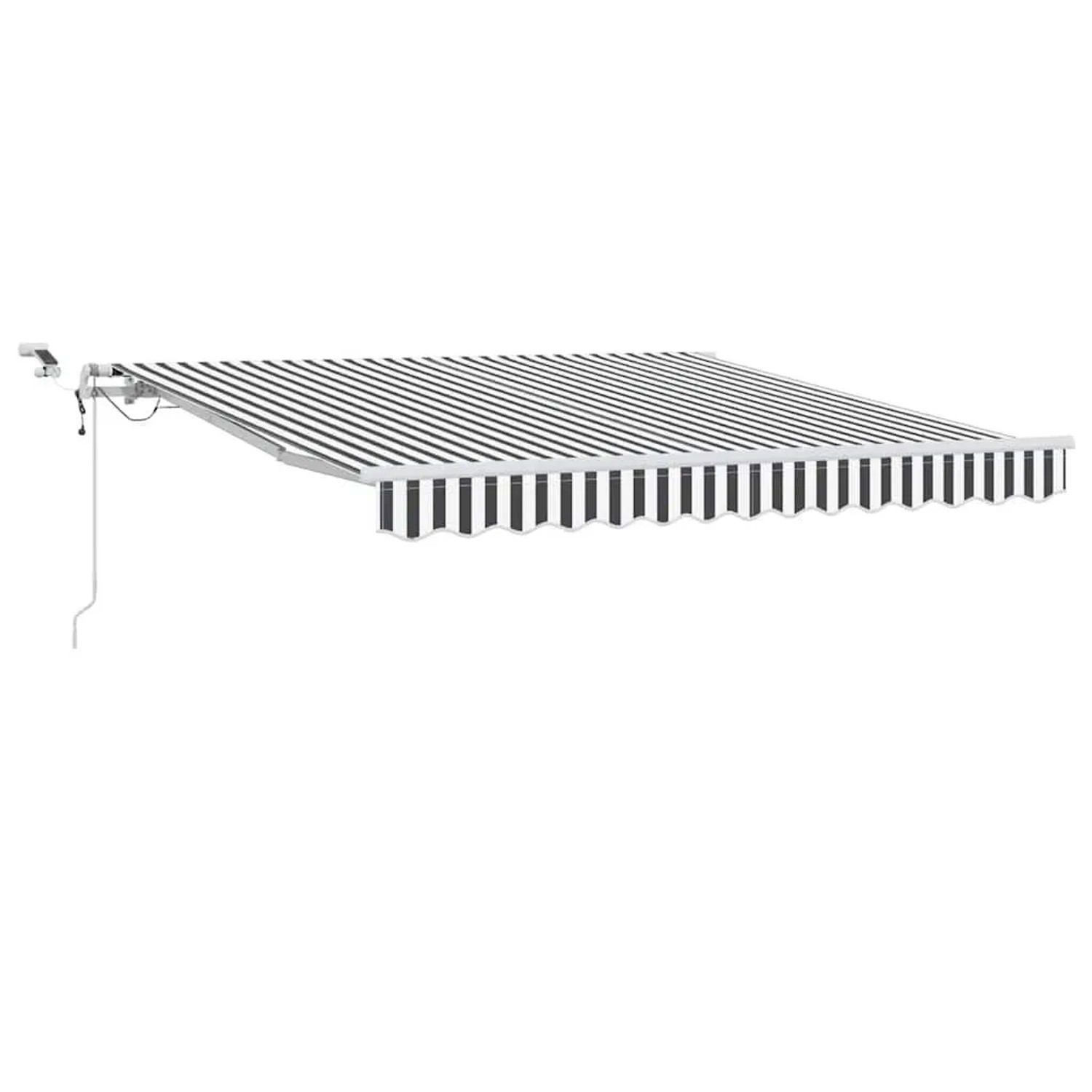 vidaXL Markise Automatisch mit LED Anthrazit & Weiß 300x250 cm 3215781