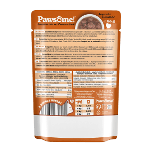 Pawsome Katzen-Nassfutter Adult Ente, 85g. Nassfutter mit Ente für ausgewachsene Katzen.