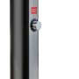 Schwarze Gre PVC-Solardusche mit 35 l Fassungsvermögen und Regenwaldduschkopf.