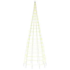 vidaXL LED-Weihnachtsbaum für Fahnenmast 550 LEDs Warmweiß 300 cm 358112