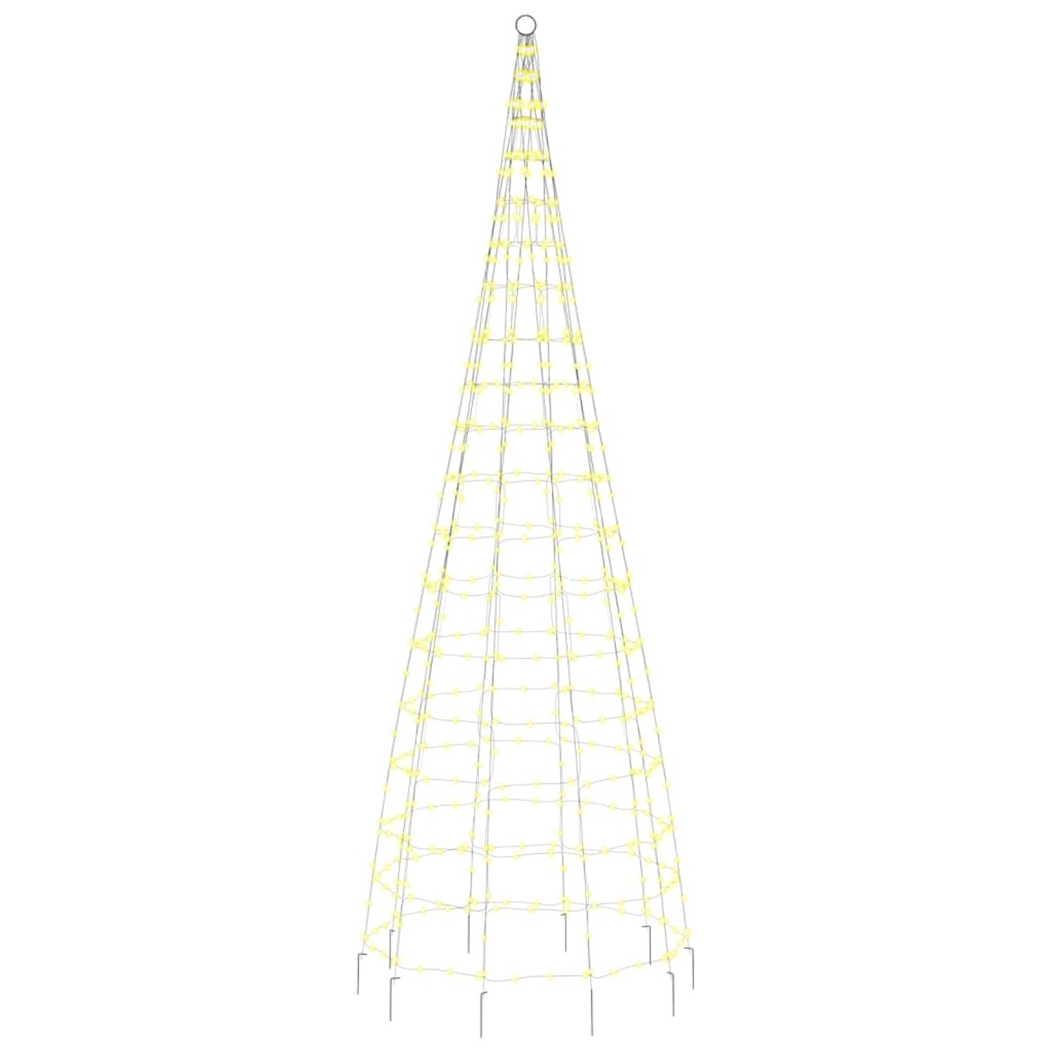 vidaXL LED-Weihnachtsbaum für Fahnenmast 550 LEDs Warmweiß 300 cm 358112