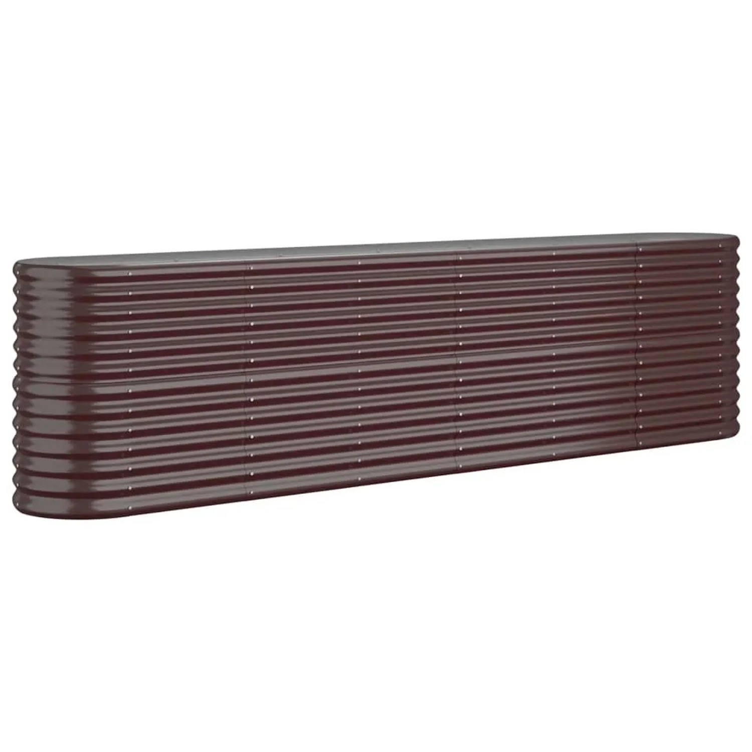 Furnicato Hochbeet Verzinkter Stahl 260x40x68 Cm Braun